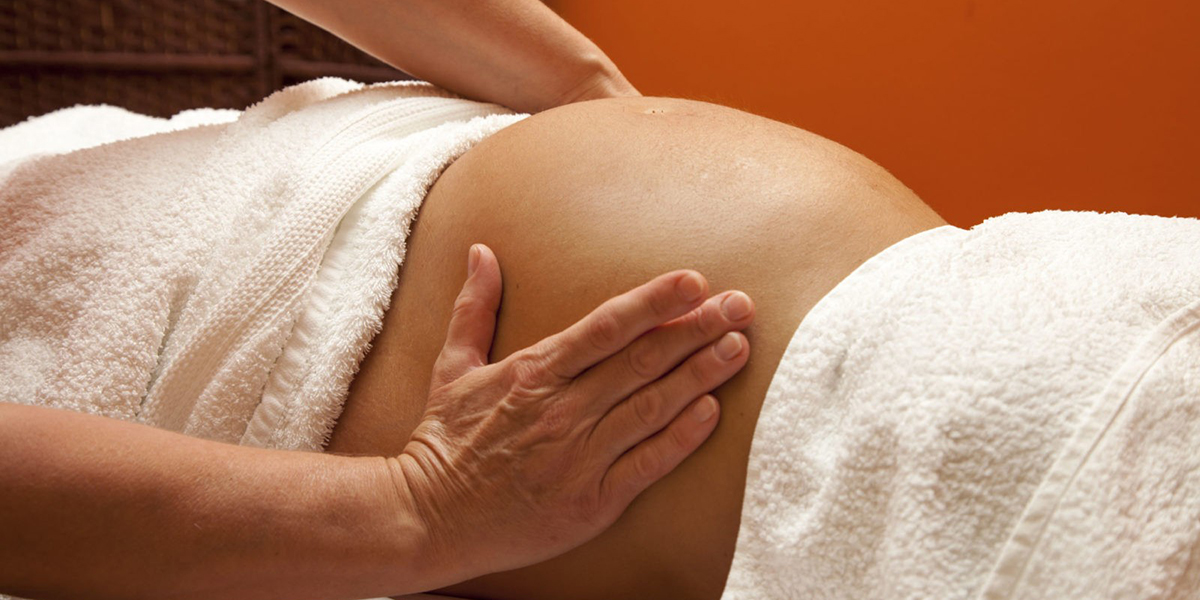 массаж при беременности на спине